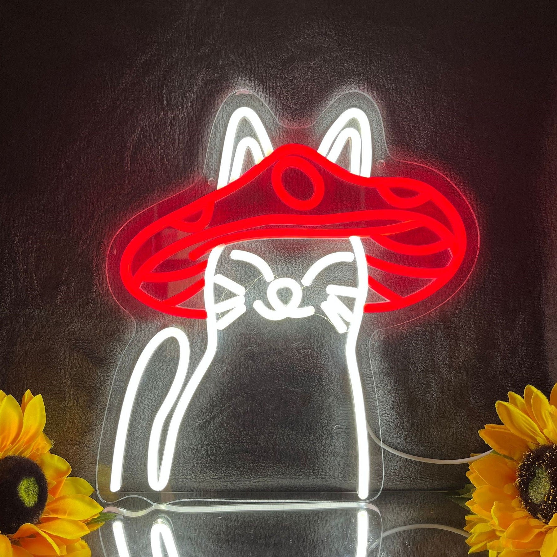 Glowing Kitty LED Neon Logo for Decorating